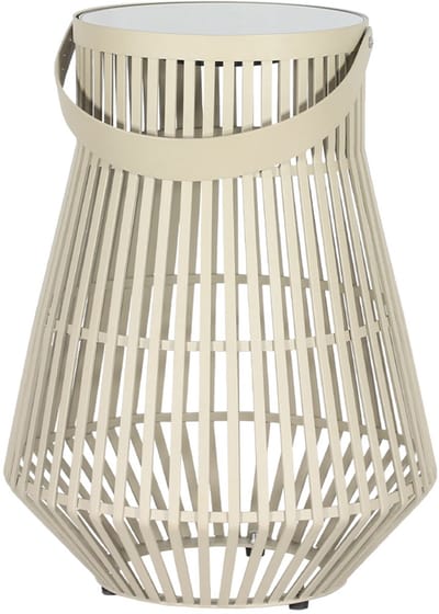 Cosi Cosimira Cone Sandy Beige - Solar lantaarn met uniek design en sfeervol led-verlichting - Geschikt voor binnen en buiten