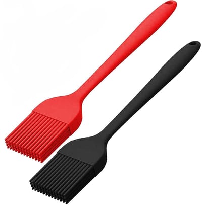 Dailygoods- Siliconen Kwasten Set van 2 - Hittebestendig - Keuken/Kookkwast - BBQ Grillen - Ergonomische Handgreep - Levensmiddelenkwaliteit/BPA-vrij - Kookborstel