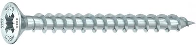 HECO TOPIX-Plus spaanplaatschroef 6x60mm - platkop - verzinkt - voldraad - PZD 3 - 61049 (Per 200 stuks)