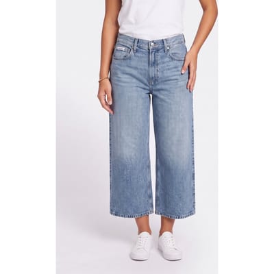 Calvin Klein High Rise Denim Culotte Transmitter Taglia: W29 | Pantaloni Outlet | Donna | Blu