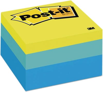 Zelfklevende Mini Notitieblokjes in Kubusvorm, Gemengde Kleuren, 51x51mm