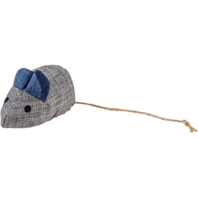 Duvo+ Eco Navy Muis & Catnip - Kattenkruid - Kattenspeelgoed - 8,5x4,5x6cm