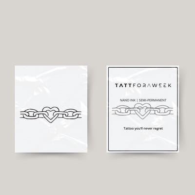 Tijdelijke tattoo ketting van liefde | Neptattoo volwassenen | Tijdelijke tattoo voor volwassenen | Temporary tattoo | Plaktattoos voor volwassenen | Neptattoos | Probeer zorgeloos een tattoo | tattforaweek