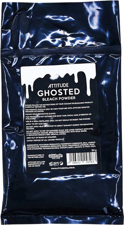 Attitude Hair Dye - Ghosted Hair Bleach Powder (50g) Haarbleekmiddel - Haarverf blond - Wit