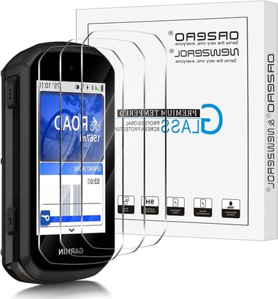 3-delige Beschermhoes Geschikt voor Garmin Edge 850/550, 2.5D Gebogen Randen, Krasbestendig en Hoogwaardige Geharde Glas Screen Protector