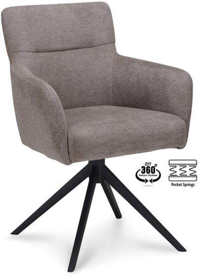 Icon Living - Armstoel Mare - Sof Mito Liver - Leg Black