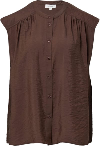 Mouwloze Blouse van Gemengde Viscose Casual Pasvorm Dames s.Oliver