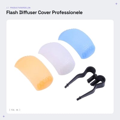 Dailygoods- Flitsdiffuser Professionele Resultaten - 3 in 1 - Zacht Omwikkeld Licht - Gelijkmatige Belichtingen - Duurzaam - Lichtgewicht en Draagbaar - Lichtdiffuser
