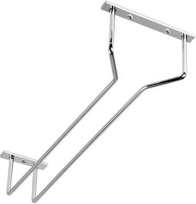 SOTECH Glazenhouder voor 1 rij glazen 120 x 355 x 70 mm Chroom gepolijst Kasthouder voor wijnglazen Flûtes Biertulpen Wijnglazenrek