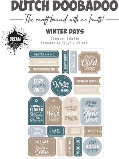 DDBD Stansvel A4 Winter Days teksten