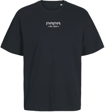 T-shirt Papa met geboortejaar-Vaderdag cadeau-Cadeau voor Papa-Heren-Kleur zwart- Maat S-Jack & Jones-Oversized
