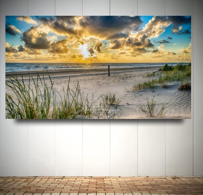 Foto op Canvas - Strand AlexF025 – Formaat 120 x 70cm - Wanddecoratie - Muurdecoratie woonkamer - Slaapkamer decoratie - Kamer accessoires - Schilderijen op canvas