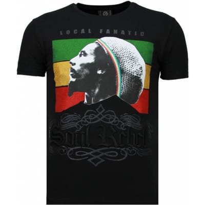 Local Fanatic Soul rebel bob marley rhinestone t-shirt