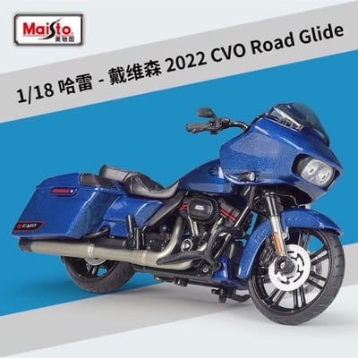Maisto 1:18 Harley Cvo Road Glide Legering Sportmotor Model Diecasts Metaal Straatrace Motorfiets Model Kinderspeelgoed Cadeau