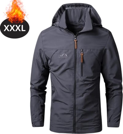 Nivard Windjas Voor Heren - Parka - Lente & Herfst - Jas - Volwassen - Windjack - Windbreaker - Outdoor - Buiten - Donkergrijs - Maat XXXL