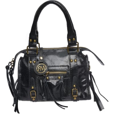 Roberta M Zwart Rundleer Tas