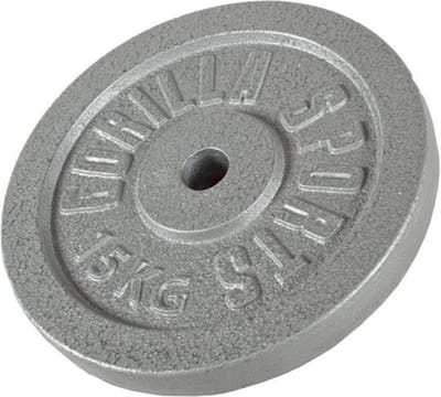 Gorilla Sports Gewichtsschijf - Halterschijf - Gietijzer - 30 mm - 15 kg