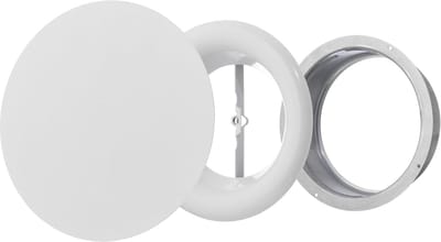 Rond Wit Diffusor Ventiel - 125mm Verstelbaar Luchtventiel voor Wand en Plafond - Ventilatierooster voor Badkamer, Keuken en Garage