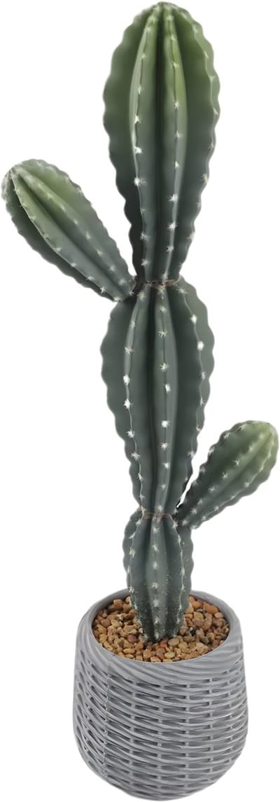 Kunstmatige Cactus - Voor Foyer, Veranda & Thuiskantoor - Decoratieve Nepplant, Faux Stijl - 88cm, Groen