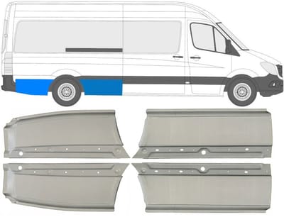 Reparatiepaneel achterspatbord voor Mercedes Sprinter 2006-2018 / Set