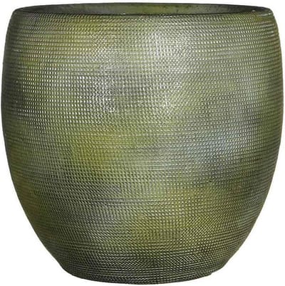 Mica Decorations ingmar pot groen relief maat in cm: 27 x 27
