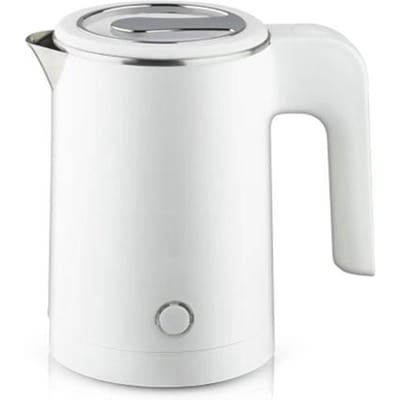 Reis Elektrische Waterkoker Thee Koffie 0.8L Roestvrijstalen Draagbare Waterkoker Pot Voor Hotel Familie Reis Keuken Slimme Waterkoker Pot EU white