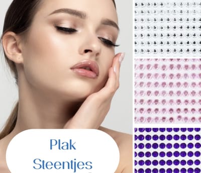 100 plakoorbellen- wit -roze -paars-geen gaatje-Charme Bijoux