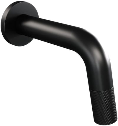 Brauer Black Carving Inbouw Fonteinkraan Mat Zwart - Inkortbaar
