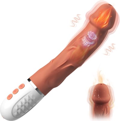 Bovista Stotende Buttplug - Stotende Dildo - Bewegende Dildo - Stotende Vibrator - Thrusting Dildo - Verwarmde Dildo - Voor Mannen - Geel