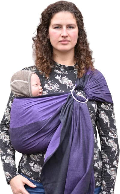 Yaro Newborn Purple Black Ring Sling