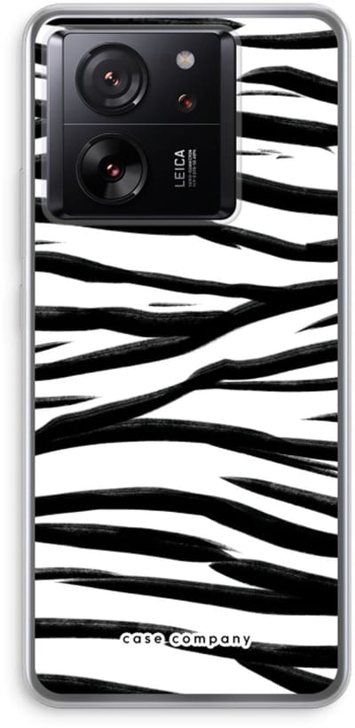 Case Company® - Hoesje geschikt voor Xiaomi 13T Pro hoesje - Zebra pattern - Soft Cover Telefoonhoesje - Bescherming aan alle Kanten en Schermrand