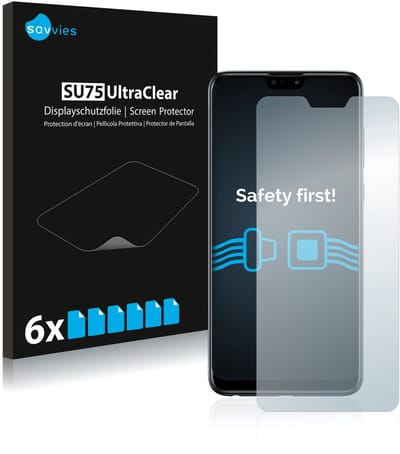 Savvies - Screenprotector voor ASUS ZenFone Max Pro (M2) ZB631KL - Folie Beschermfolie transparant 6 Stuks