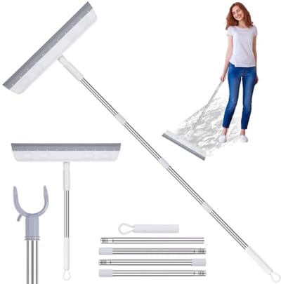 Raamschraper 2-in-1 met Verlengtang 155 cm - Telescopische Raamreiniger voor Hoge Ramen