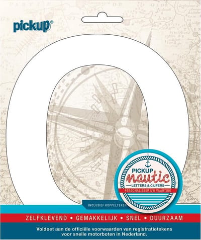 Pickup Nautic plakletter 150mm wit Q