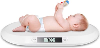 Baby Weegschaal - Digitaal - Multifunctioneel - Babyweegschaal - Inclusief batterijen – Personenweegschaal - Dierenweegschaal - Wit