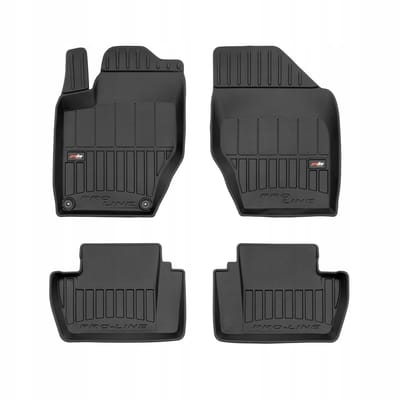 FROGUM TPE Autovloermatten & Kofferbakmat Set – CITROËN DS4 2011–2018 – Zwart – Geurloos