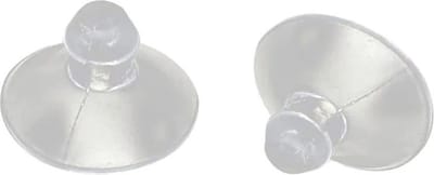 2x Zuignap met glasbuffer - 35 x 11 x 20mm - Transparant