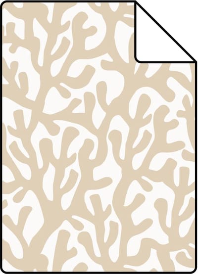 Proefstaal ESTAhome behang koraal beige en wit - 26.5 x 21 cm - 131009-S