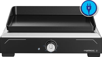 Campingaz Electric 1 XD Plancha elektrische grill – volledig gemonteerd – gietijzeren bakplaat