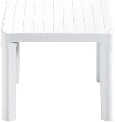 Salontafel voor buiten - Witte kunsthars tafel 47 x 47 x 38 cm