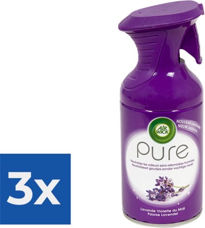 Air Wick - Luchtverfrisser - Spray - Paarse Lavendel - 250ml - Voordeelverpakking 3 stuks