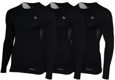 3-Pack Donnay - Baselayer Longsleeve - Thermo/Sportshirt - Heren - Black (020) - maat S
