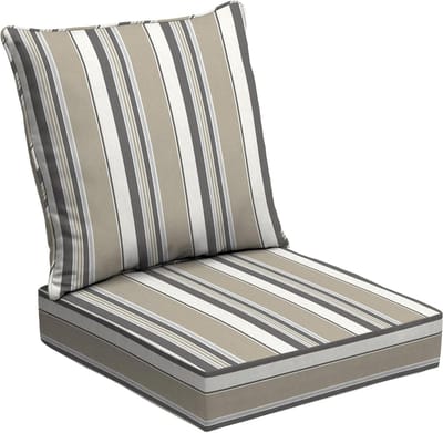Zitkussenset Buiten - Tuinkussens - Ontspanning Buiten - Waterafstotend - 24x24 inch - Taupe Grijs