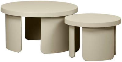 sweeek - Set van 2 ronde nesttafels, salontafel - luma