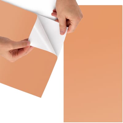 Tulup Meubelfolie - Pastel oranje Decoratiefolie - 65x130 cm - Oranje Meubelfolie - Meubelfolie Zelfklevend - Minimalist Meubelfolie - Wrapfolie Keuken - Wanddecoratie - Achtergronden en patronen
