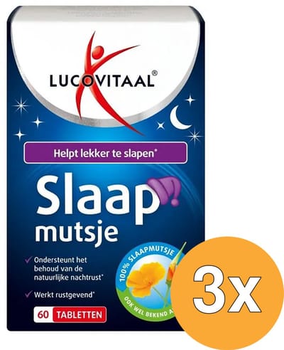 3x Lucovitaal Slaapmutsje (60 Tabletten)