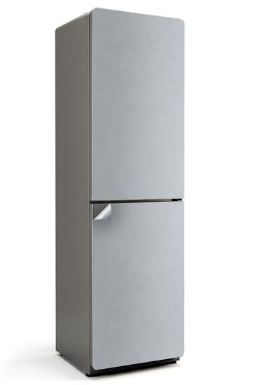 Wallfluent Koelkaststickers - Grijs Koelkast Folie - 60 cm x 205 cm - Grijs Koelkaststickers - Waterdichte Koelkast Sticker - Koelkast Opknappen Sticker - Koelkast Decoratie Stickers - Koelkast Cover