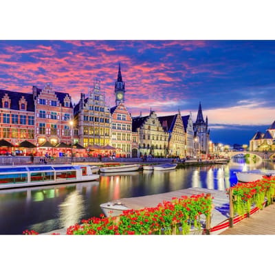 Enjoy Puzzle legpuzzel Gent bij schemering België 1000 stukjes.