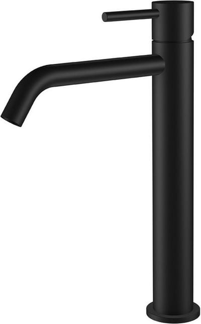 Sanifun Apollo XL Hoge Wastafelmengkraan Mat Zwart – Wastafelkraan voor Opzetwastafel – Keramische Cartridge – Messing – 278 mm