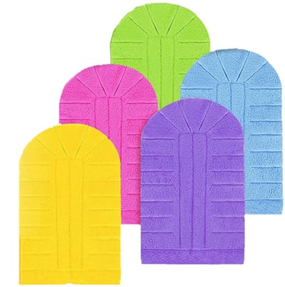 Stofdoeken - Set van 5 - Vervangende stofdoeken - 18,5 x 11,3 cm - Herbruikbaar - 360 graden - Geschikt voor plafondventilatoren en moeilijk bereikbare plekken - Geel, Blauw, Groen, Paars, Roze Rood